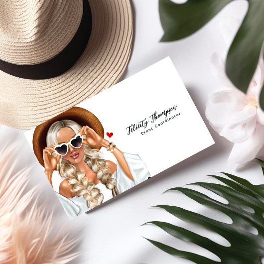 Zomer Mood Fashion Event Planner QR-code Visitekaartje