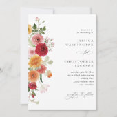 Zomer Multi Kleur Bloemen Huwelijk Kaart (Voorkant)