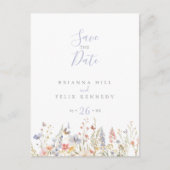 Zomer Multicolor Wildflower Bewaar de datum Briefkaart (Voorkant)