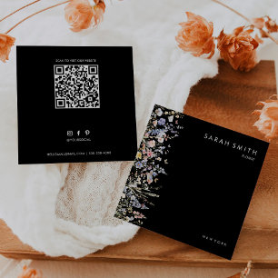 Zomer Multicolor Wildflower Bloemist QR Code Vierkante Visitekaartje