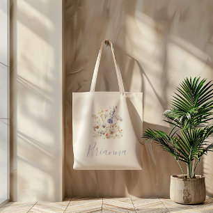 Zomer Multicolor Wildflower Bruidsmeisje Canvas ta Tote Bag