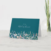 Zomer Multicolor Wildflower Green Bruidsfeest Bedankkaart (Voorkant)