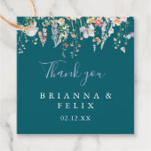 Zomer Multicolor Wildflower Green Wedding Bedankjes Labels (Voorkant)