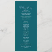 Zomer Multicolor Wildflower Green Wedding Programm Programma (Achterkant)