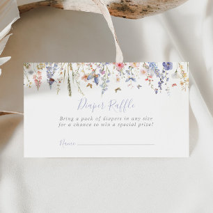 Zomer Multicolor Wildflower Luier Raffle Ticket Informatiekaartje