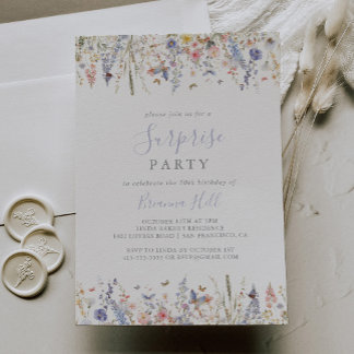 Zomer Multicolor Wildflower Surprise Party Kaart