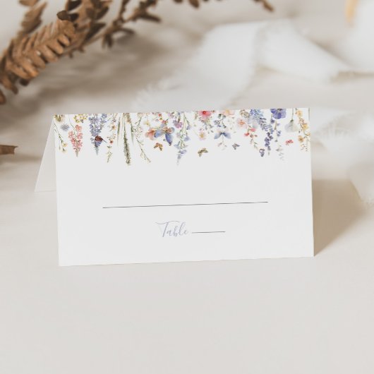 Zomer Multicolor Wildflower Wedding Place Card