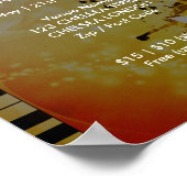Zomer Muziekfestival QR-code en Logo Poster (Hoek)