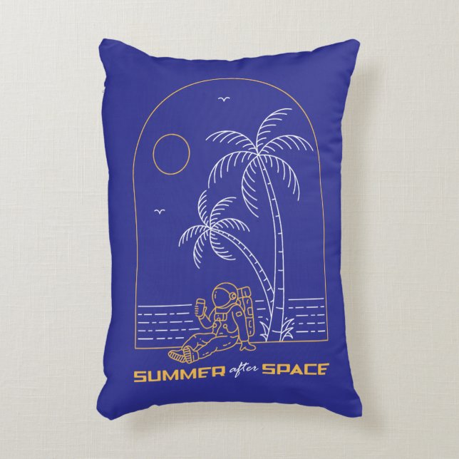 Zomer na ruimte accent kussen (Voorkant(Verticaal))