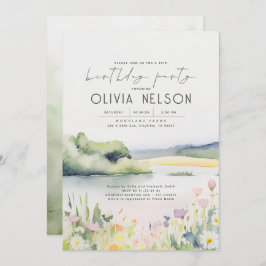 Zomer Natuur en Wildflowers Verjaardagsfeest Kaart