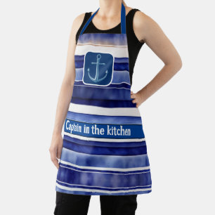 Zomer Navy Blue Modern Boat Stripes Collectie Schort