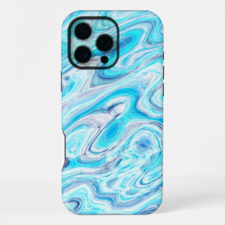 Zomer Oceaanblauw Kleurrijke Abstracte Marmer Text iPhone 16 Pro Max Hoesje