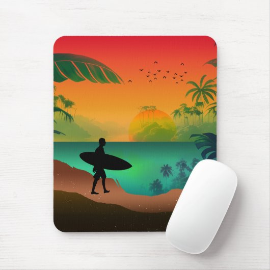 Zomer oceaanparadijs muismat (Met muis)