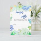 Zomer Onder het Zee Baby shower Luier Raffle Informatiekaartje (Staand voorkant)