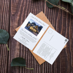 Zomer onroerend goed aanbieding of promotioneel briefkaart