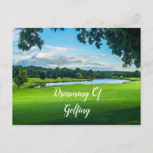 Zomer op de golfbaan briefkaart