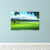 Zomer op de golfbaan canvas afdruk (Insitu (Houten vloer))