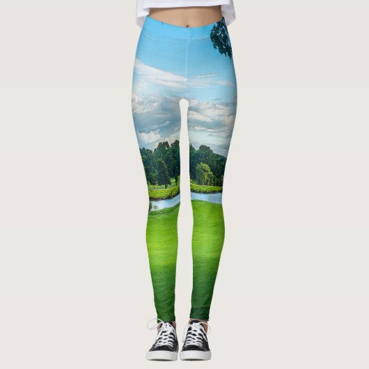 Zomer op de golfbaan leggings (Voorkant)