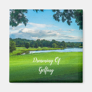 Zomer op de golfbaan magneet