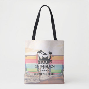 Zomer op de strand   Gepersonaliseerd Draagtas