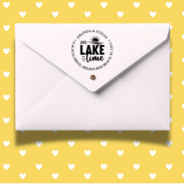 Zomer Op het meer tijd Zelfinktende Stempel