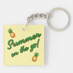 Zomer Op Reis Gelukkige Ananas Sleutelhanger