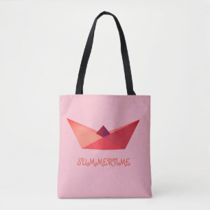 Zomer Origami Hoed All-Over-Print Tote Tas