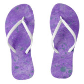 Zomer Paarse en Turquoise Spat Sandalen Slippers Teenslippers (Voetbed)