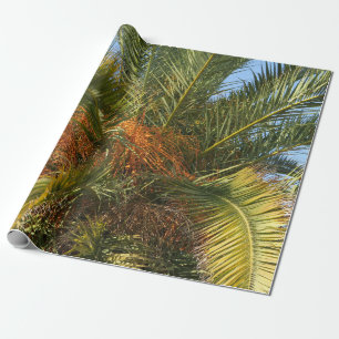 zomer, palm, blad, tropisch, boom, natuur, plant; cadeaupapier