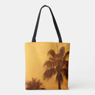 Zomer palm strand ontwerp draagtas