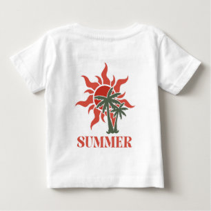 Zomer Palmboom Zon Retro Tropisch