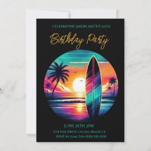 Zomer Party-Sunset Surfboard Vibes- Kaart
