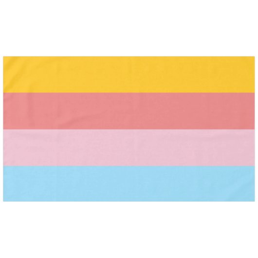 Zomer pastel kleurenschema tafelkleed (Voorkant (Horizontaal))