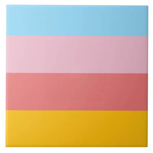 Zomer pastel kleurenschema tegeltje (Voorkant)