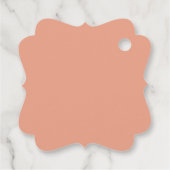 Zomer perzik bruiloft dank u bedankjes labels (Achterkant)