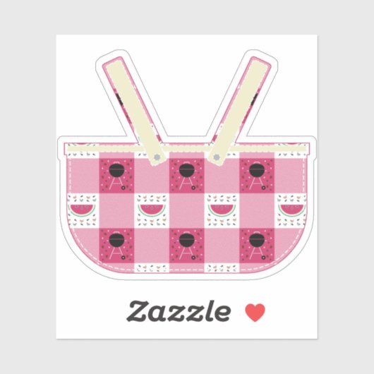 Zomer picknick contour Sticker (Vel)