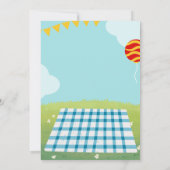 Zomer Picknick Verjaardag Uitnodiging (Achterkant)