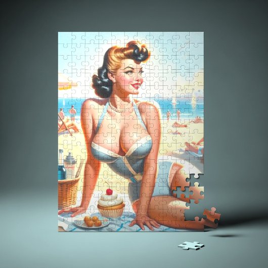 Zomer Pin-Up Meisje Legpuzzel