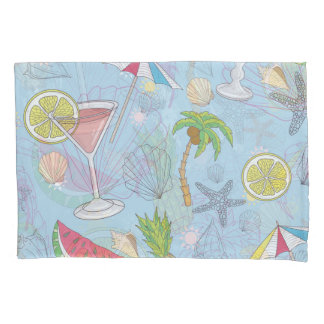 Zomer plezier, cocktail naadloos patroon. kussensloop