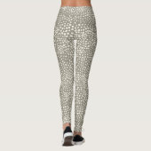 Zomer Polka Dot Snow Leopard Eenvoudig Trendy Grij Leggings (Achterkant)