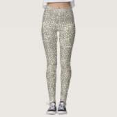 Zomer Polka Dot Snow Leopard Eenvoudig Trendy Grij Leggings (Voorkant)