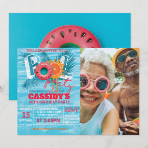Zomer Pool Party Verjaardag FOTO Kaart