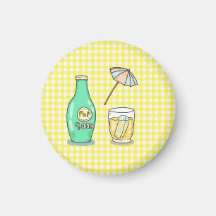 Zomer Pop Soda Vibes - Schattigee Cartoon Drink Magneet