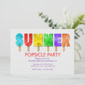 Zomer Pops Uitnodigingen (Staand voorkant)