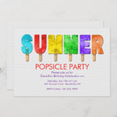 Zomer Pops Uitnodigingen (Voorkant / Achterkant)