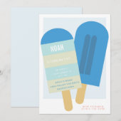 ZOMER POPSICLE BIRTHDAY PARTIJ INVITATION KAART (Voorkant / Achterkant)