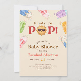 Zomer Popsicle Klaar om te baren Baby Shower Kaart