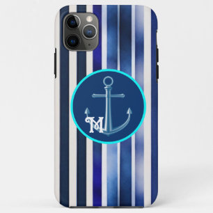 Zomer Populair Navy Blue Boat Stripes Collectie iPhone 11 Pro Max Hoesje
