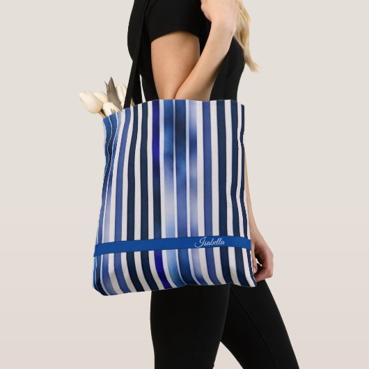 Zomer Populair Navy Blue Boat Stripes Collectie Draagtas (Dichtbij)