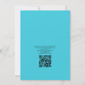 Zomer QR Code RSVP Beach Bruiloft Kaart (Achterkant)